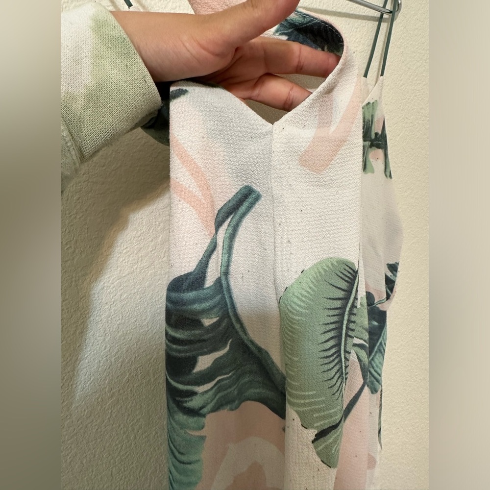 GENTLY USED NLW Tank Top Tunic Tropical Vacation Palm Leaves Size Large - Picture 6 of 7